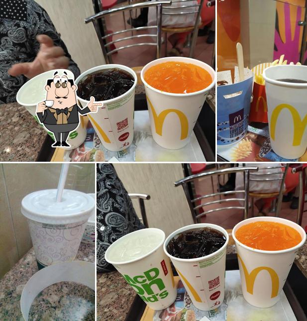 McDonald's India serves a selection of drinks