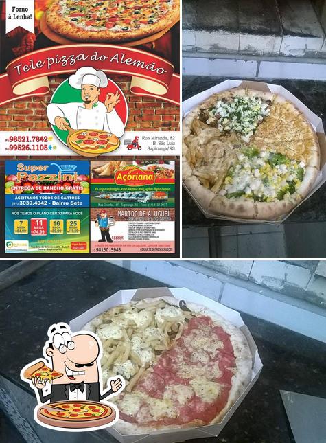 Escolha pizza no Pizzas alemão