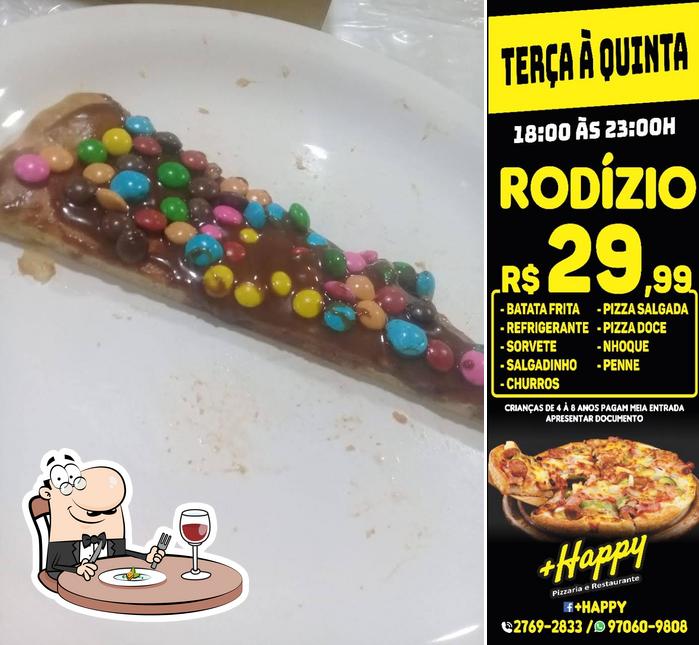 Comida em Pizzaria + Happy