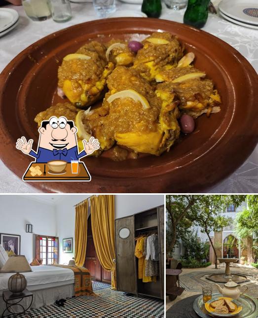 The image of Riad Laaroussa’s food and interior