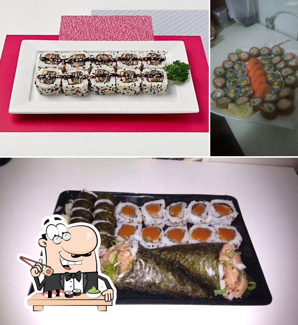 Prove diversas opções de sushi