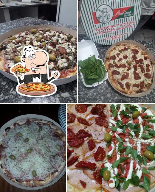 Escolha diferentes estilos de pizza