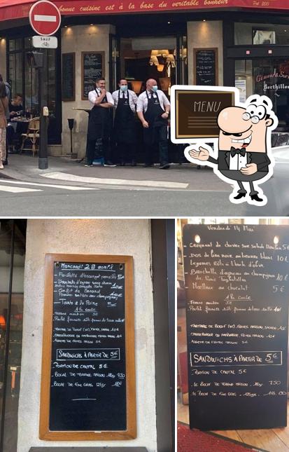 La Petite Périgourdine présente un tableau affichant le menu