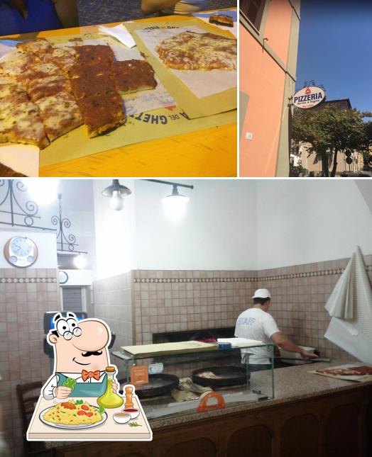 La Pizzeria del Ghetto si caratterizza per la cibo e interni