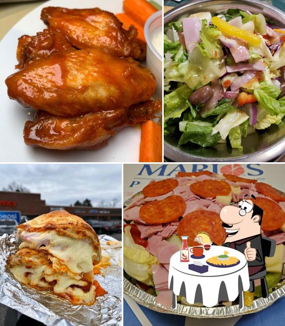Try out a burger at Marios Pizza