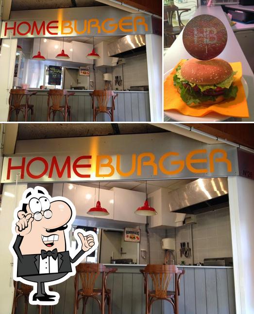 L’image de la intérieur et burger de Home Burger’s