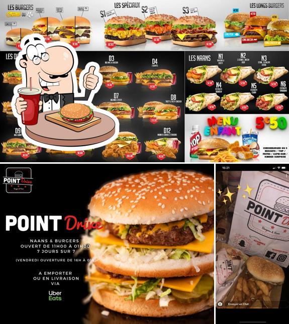 Les hamburgers de POINT Drive will conviendront différents goûts