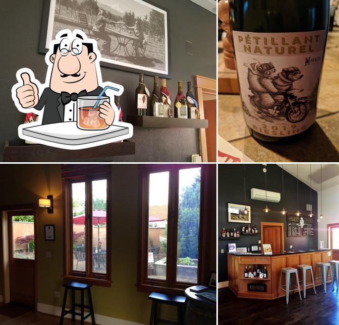 The image of Hawkins Cellars’s drink and interior