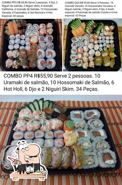 Peça diversas opções de sushi