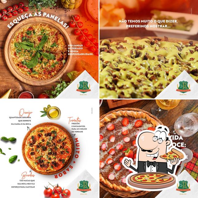 Escolha pizza no Ronda Pizzaria