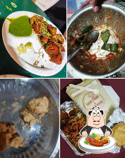Food at Soya Chaap & Kaathi Rolls
