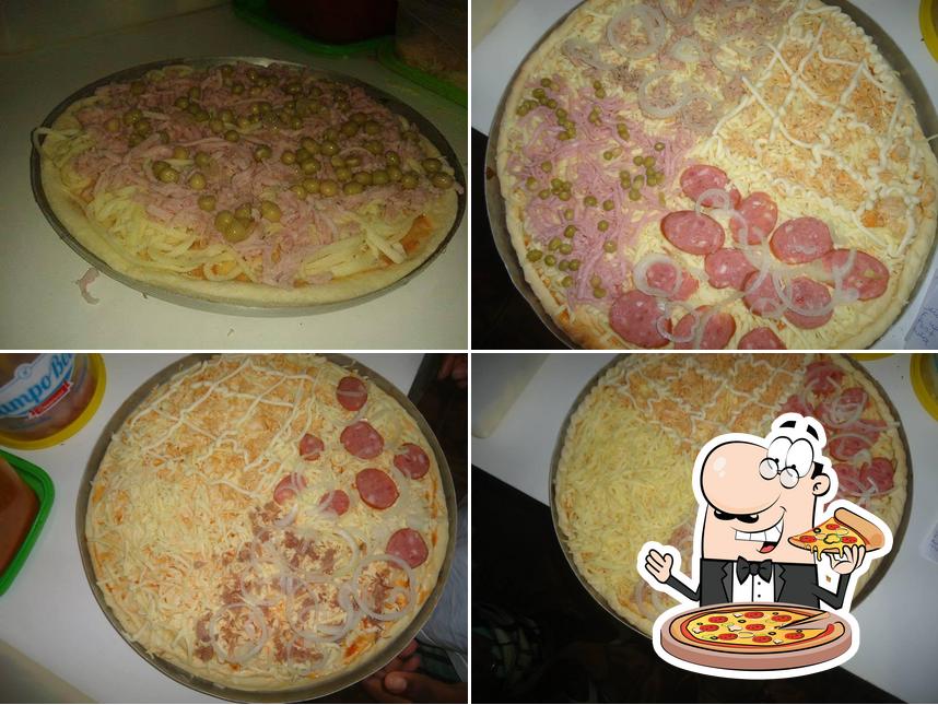 Peça diversos tipos de pizza