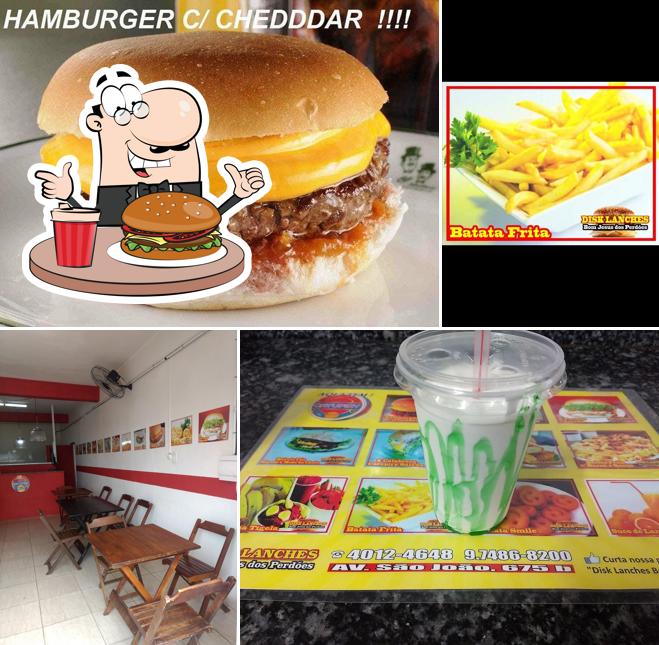 Peça um hambúrguer no Disk Lanches Bom Jesus dos Perdões