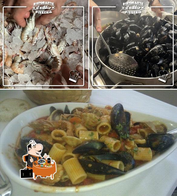 В "Il Nibbio" вы можете отведать разнообразные блюда с морепродуктами