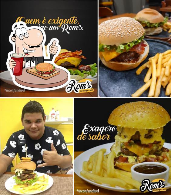 Rom's Fine Burger serve uma infinidade de opções para os amantes dos hambúrgueres