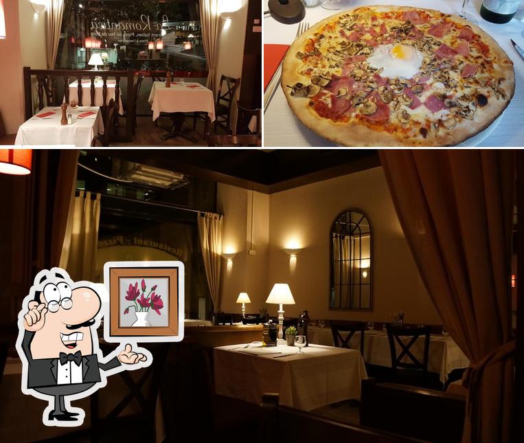 Voici l’image indiquant la intérieur et pizza sur La Romantica