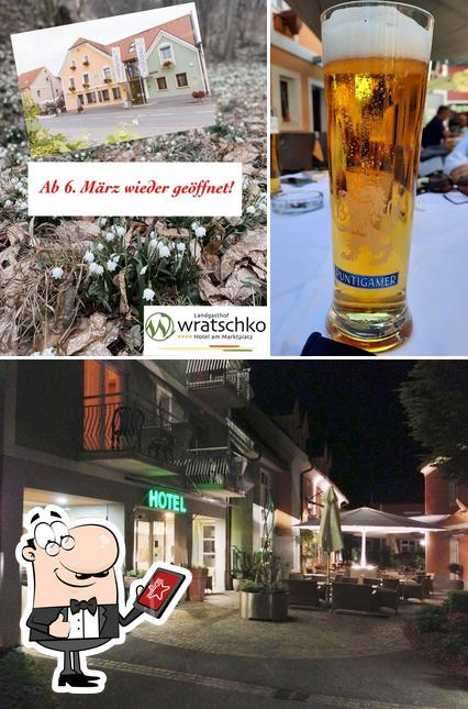 Take a look at the photo displaying exterior and beer at Landgasthof Wratschko