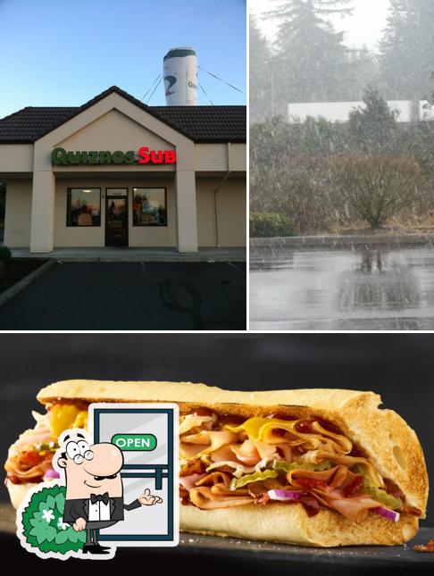 This is the image displaying exterior and food at Quiznos