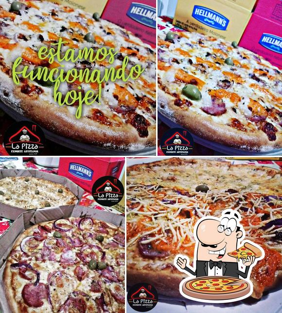 Peça diferentes variedades de pizza