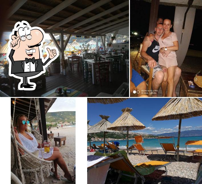 Gli interni di Papas Beach Bar