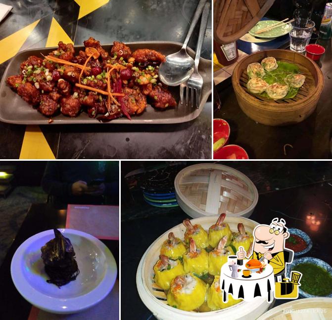 Chicken wings, dumplings and filet mignon at Prankster F&B Campus