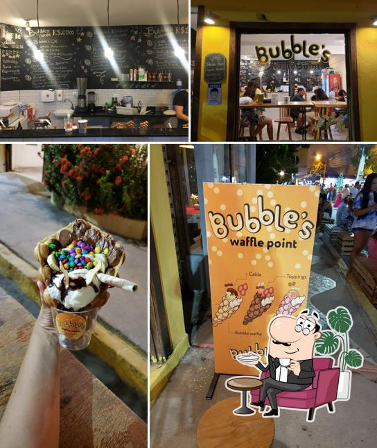 O interior do Bubble's Waffle Point