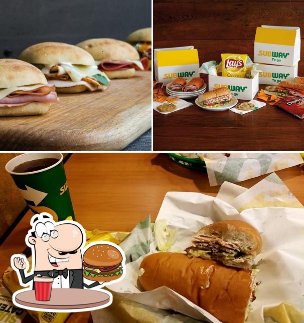 Try out a burger at Subway