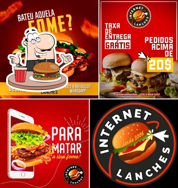 Consiga um hambúrguer no Internet Lanches