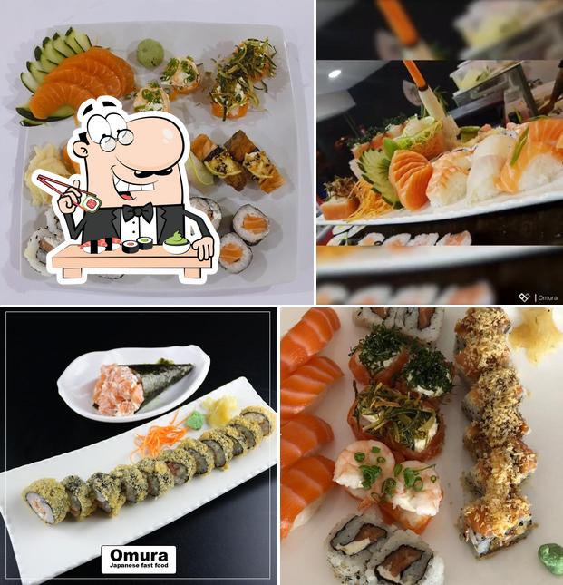 Peça diferentes opções de sushi