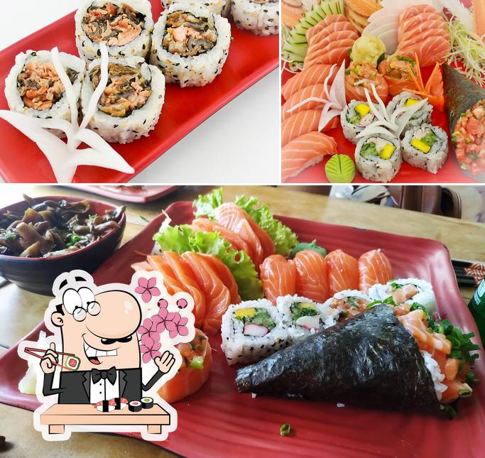 Sushi é um popular item de comida originário do Japão