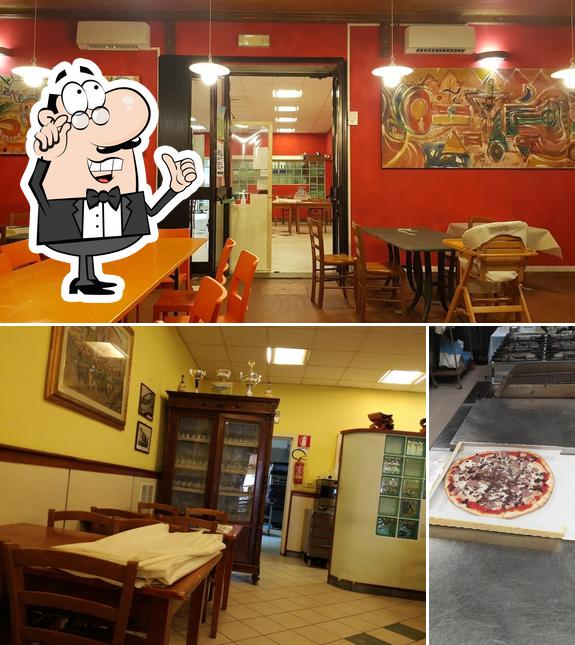 Tra le varie cose da Circolo Ricreativo 29 Martiri - Pizzeria si possono trovare la interni e pizza