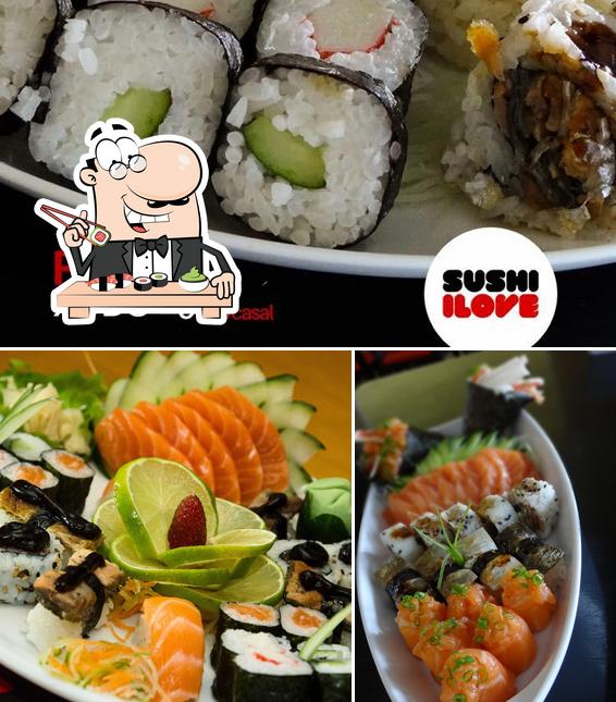 Peça diferentes opções de sushi