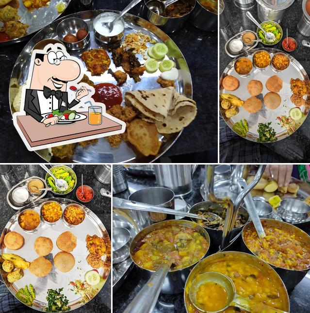 Food at Girganga Dining Hall गीर गंगा डायनिंग हाल