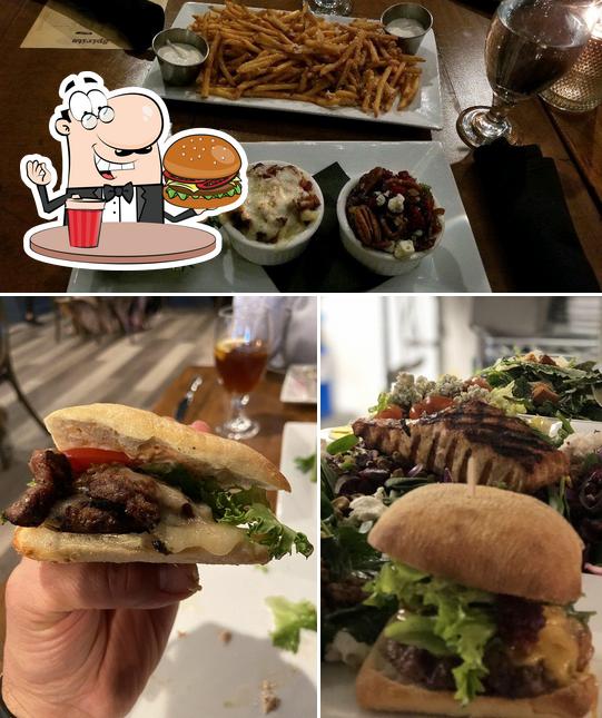 Order a burger at TASTE! craft eatery