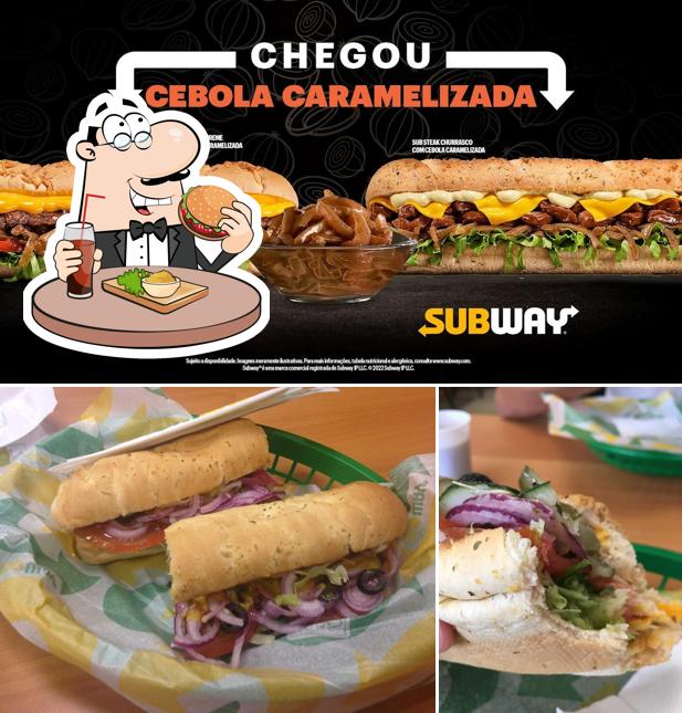 Peça um hambúrguer no Subway