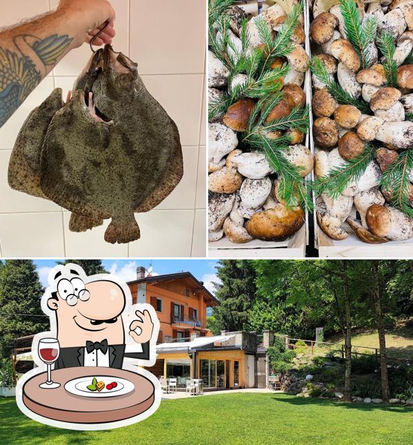 La cibo e esterno del ristorante