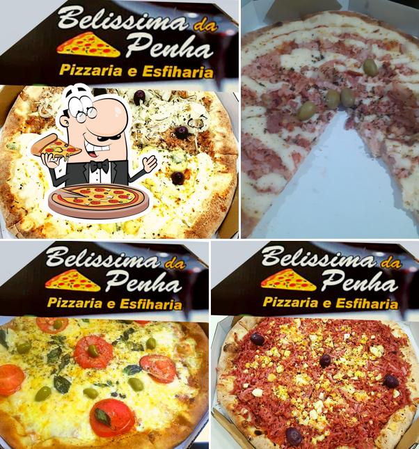 No Pizzaria Belíssima Da Penha, você pode desfrutar de pizza