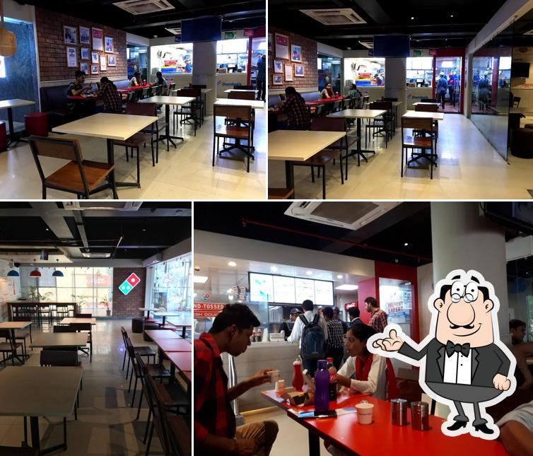 The interior of Domino's Pizza