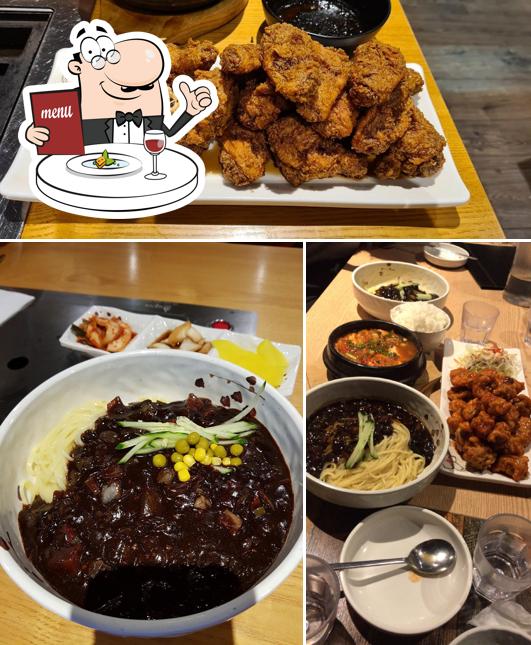 Food at SIK GAEK Korean BBQ Restaurant