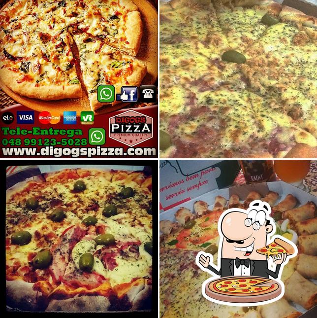 No Digogs Pizzaria Delivery, você pode degustar pizza