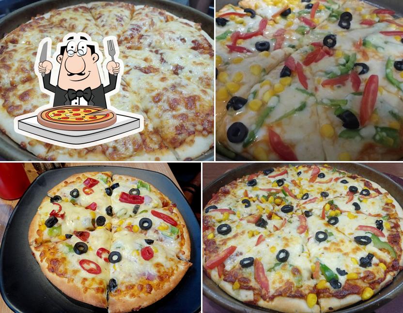 Pick various types of pizza