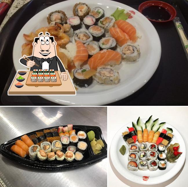 Prove diferentes opções de sushi