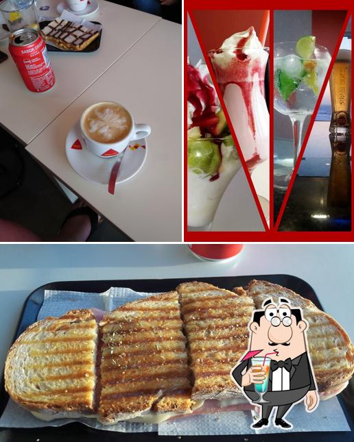 Check out the image displaying drink and food at Café Runas