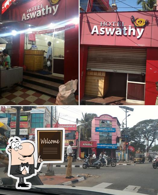 Look at the pic of Hotel Aswathy