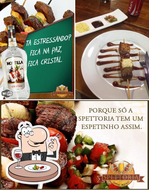 Esta é a foto ilustrando comida e álcool a Spettoria