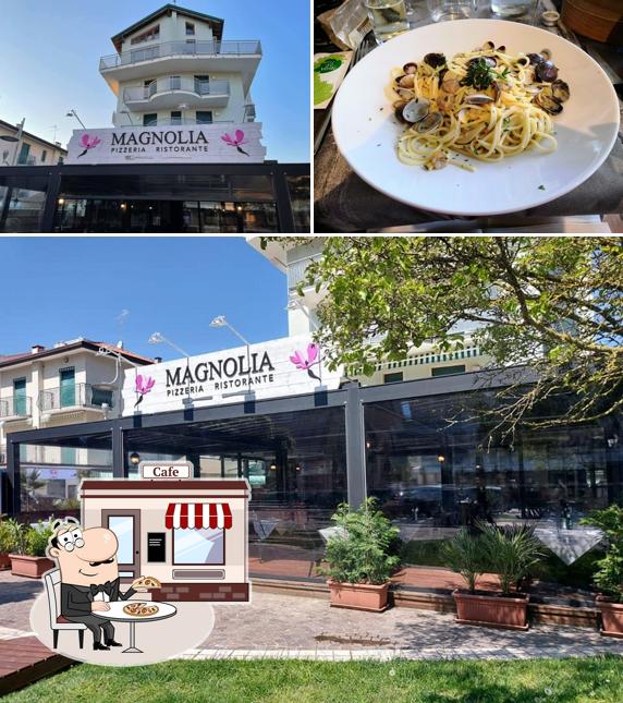 Dai un’occhiata alla foto che raffigura la esterno e cibo di Magnolia Ristorante Pizzeria
