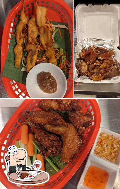 Order meat dishes at Xingha Sab Bor Lao Restaurant