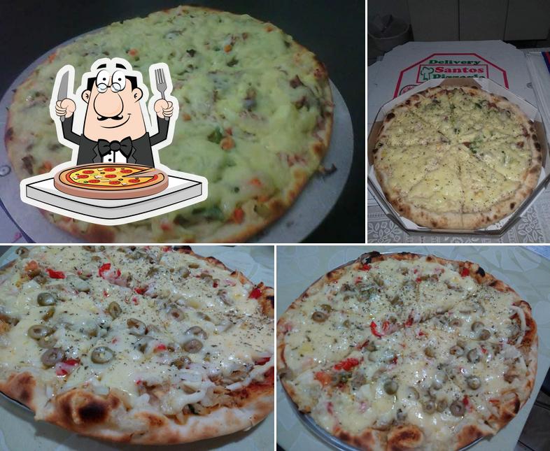 Experimente pizza no Santos Pizzaria Delivery