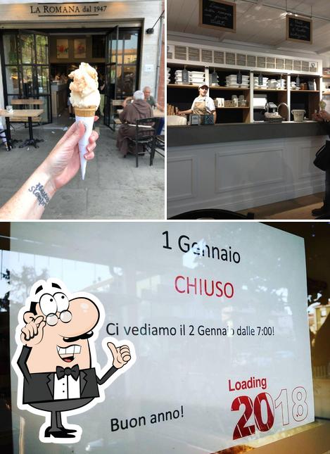 Gli interni di Gelateria La Romana