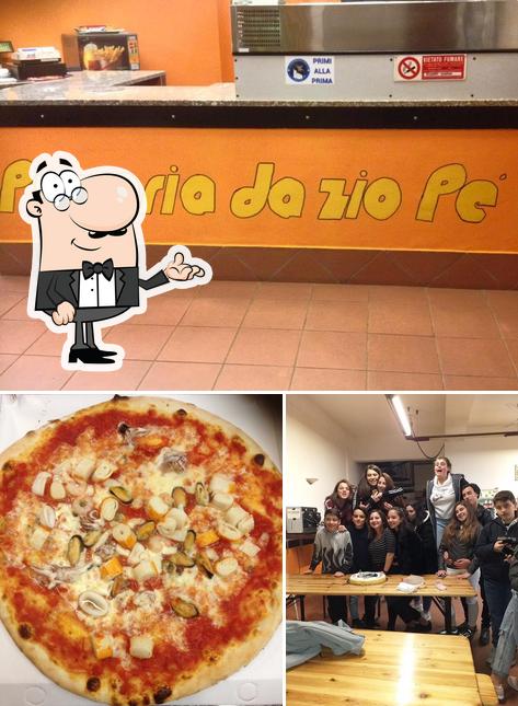 Guarda la foto che mostra la interni e pizza di Pizzeria da zio pe' Genova